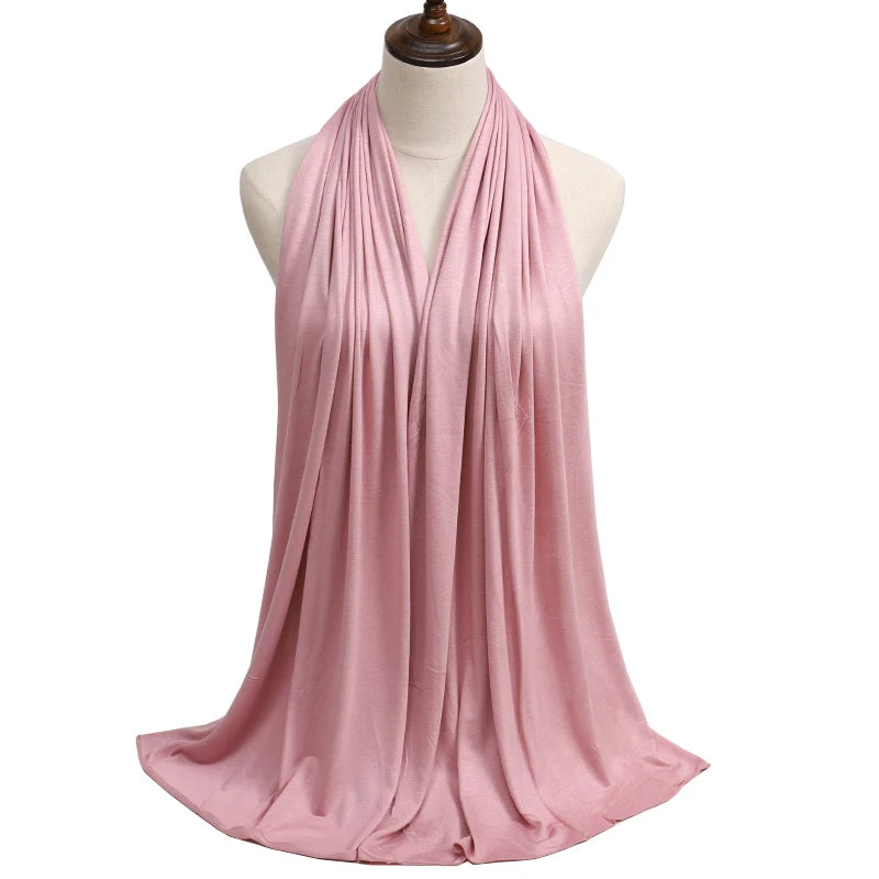 "SPECIAL RAMADAN" Long African hijab in high-quality modal cotton jersey, solid color, ideal for Ramadan; New Jersey Women's Muslim Ramadan Fashion Modal Cotton Jersey Hijab Women's High Quality Solid Color Soft H
