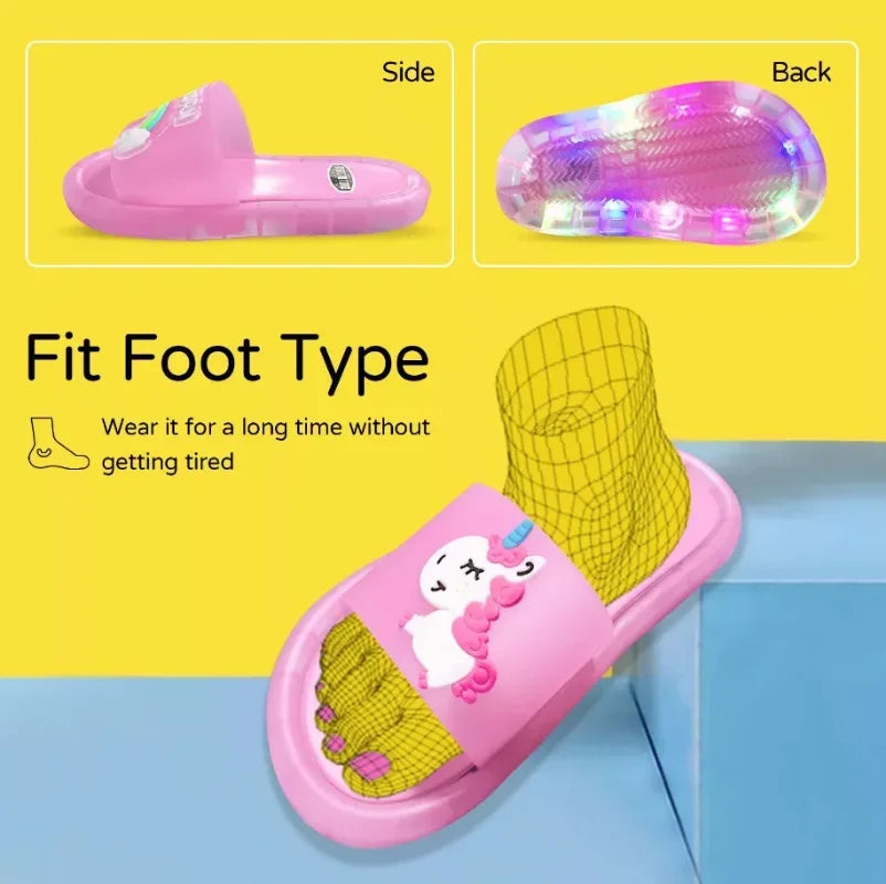 "CHAUSSURE" sandale pour enfants garçons et filles, chaussures imprimées d'animaux, style mignon éclairé