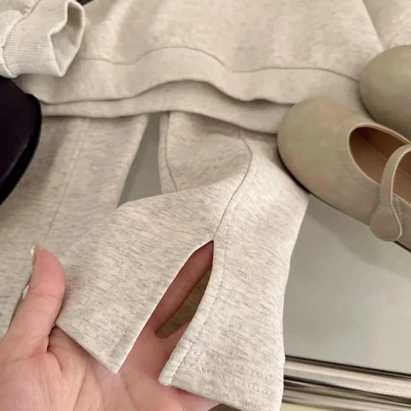 "VETEMENTS" Ensemble de printemps à capuche pour filles de 3 à 7 ans, ensemble 2 pièces décontractés