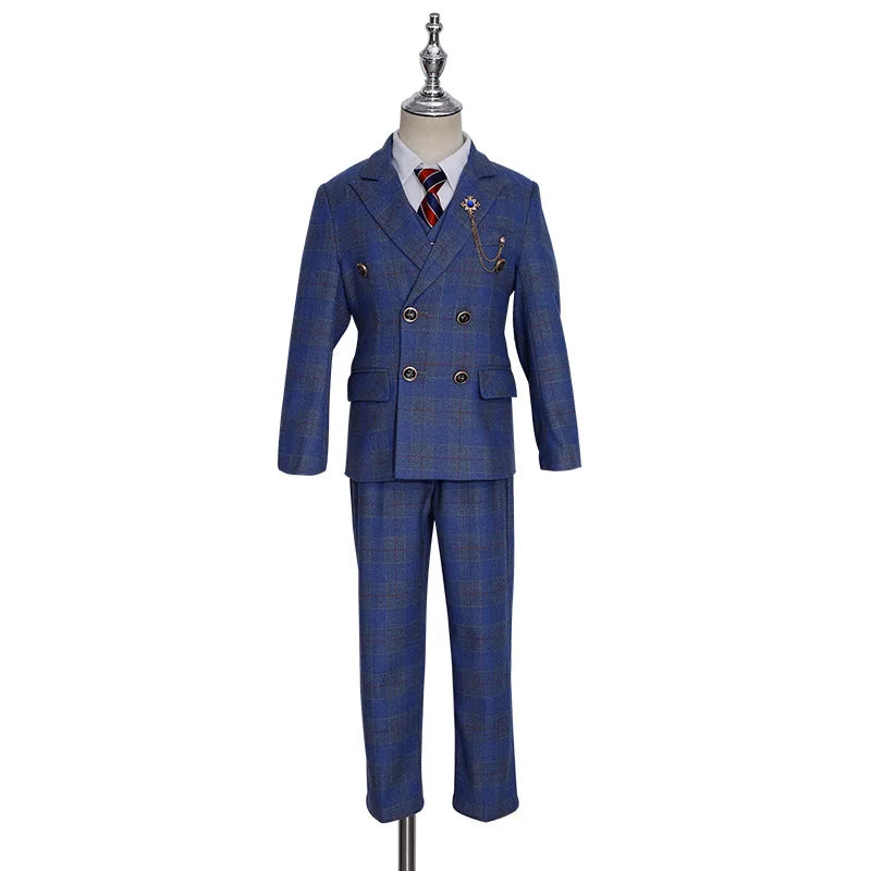 "VETEMENTS" Costume enfants printemps/automne  Slim Fit  Blazer gilet pantalon 3 pièces 1-14 ans