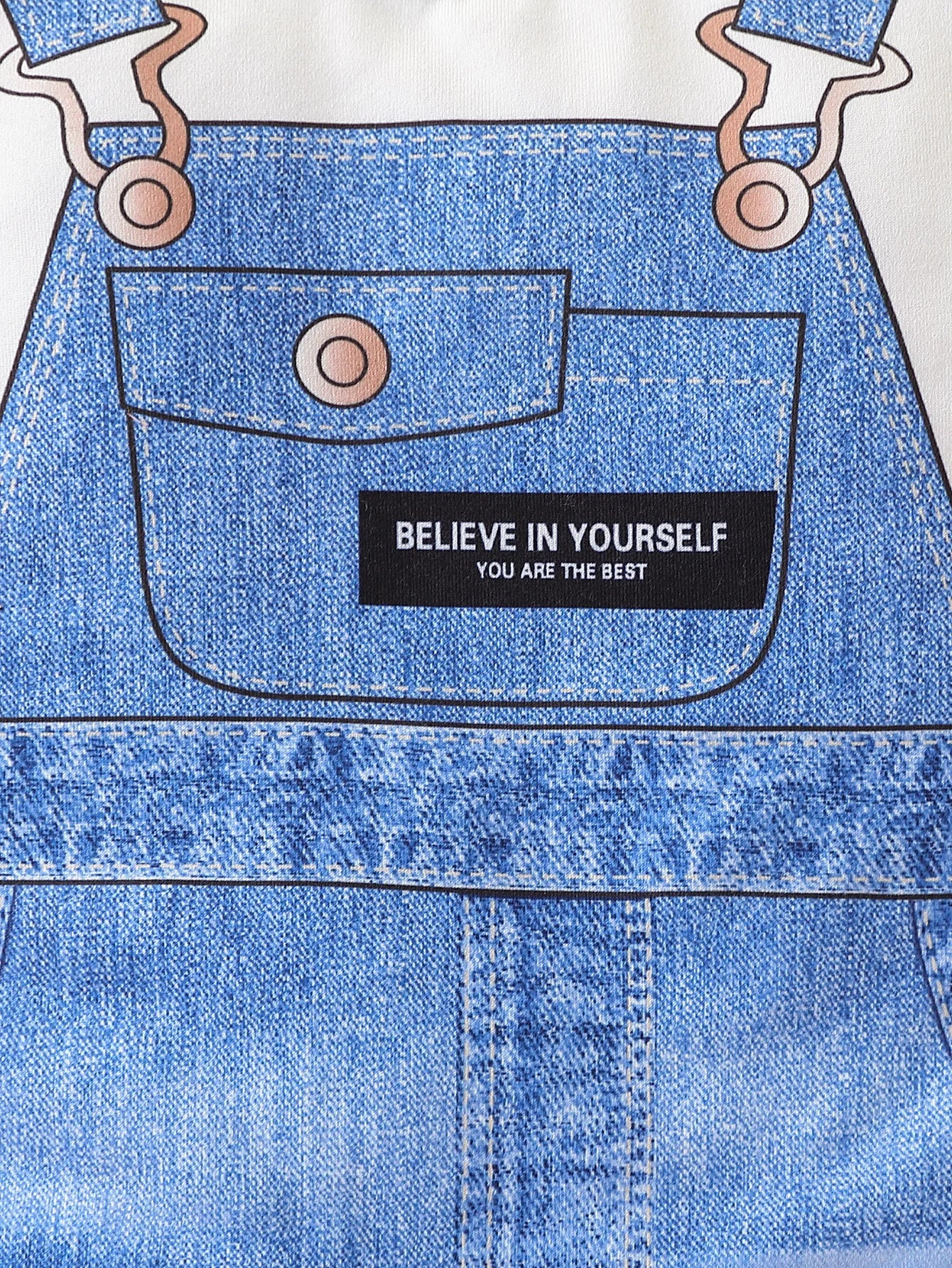 "VETEMENTS" Barboteuse imprimée pour nouveau-né – tenue décontractée de printemps