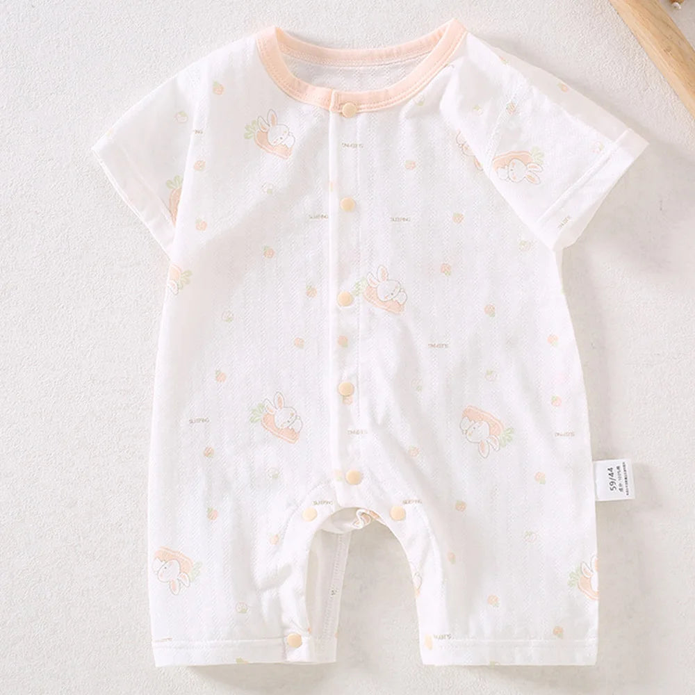 Baby Girl Romper Cotton Short Sleeve Summer Newborn Clothes Casual 1st Birthday Baby Boy Onesie New Arrival