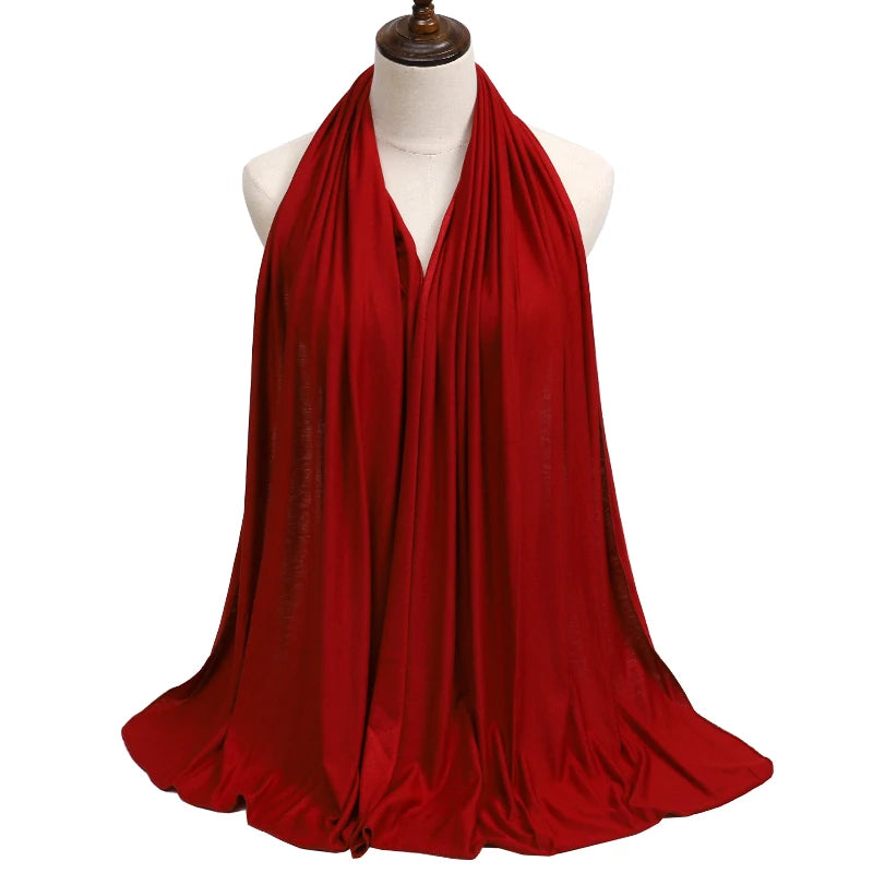 "SPECIAL RAMADAN" Long African hijab in high-quality modal cotton jersey, solid color, ideal for Ramadan; New Jersey Women's Muslim Ramadan Fashion Modal Cotton Jersey Hijab Women's High Quality Solid Color Soft H