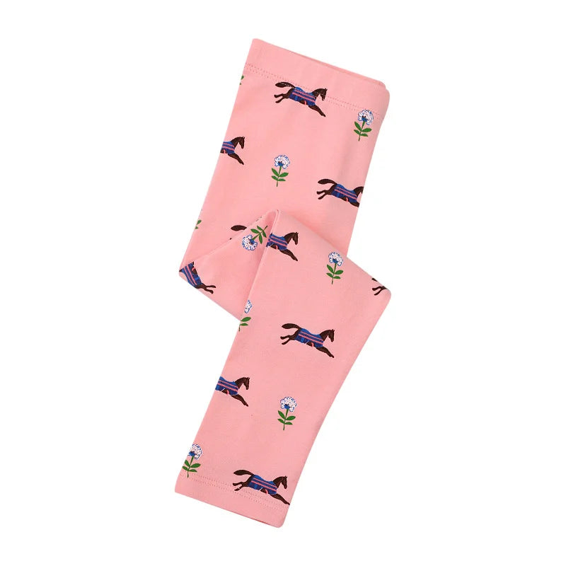 "VETEMENTS" Leggings longs pour filles (2-7 ans), broderie licorne, taille haute
