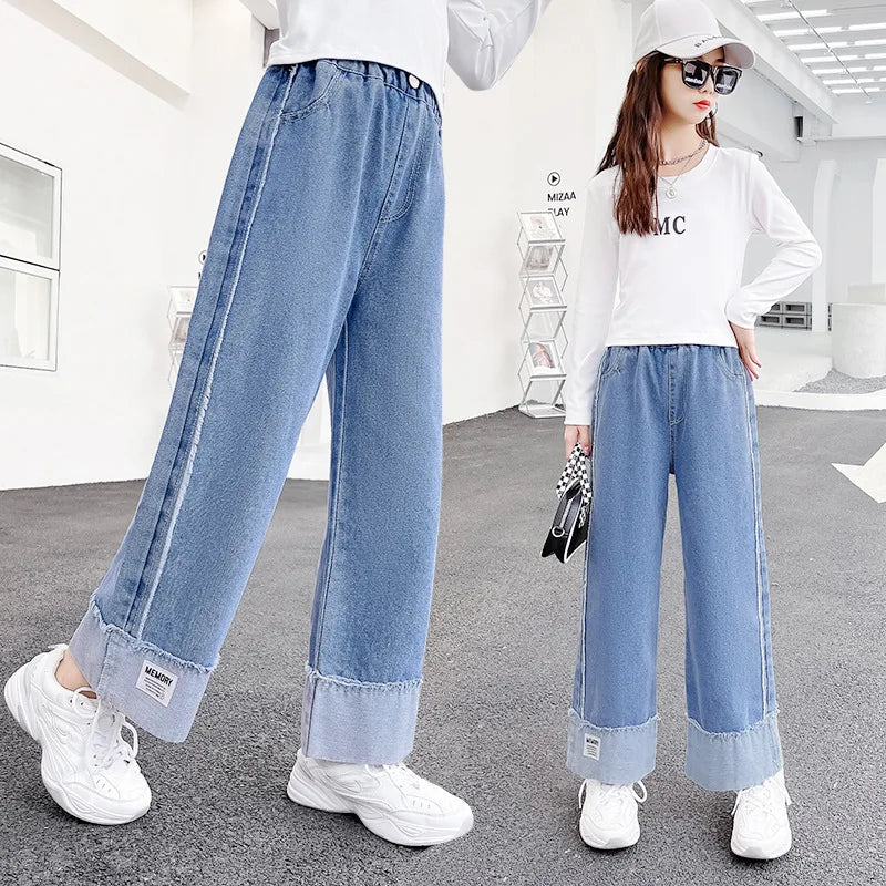 "VETEMENTS" Pantalons enfants, jean mode décontracté, Streetwear printemps, pantalons  filles