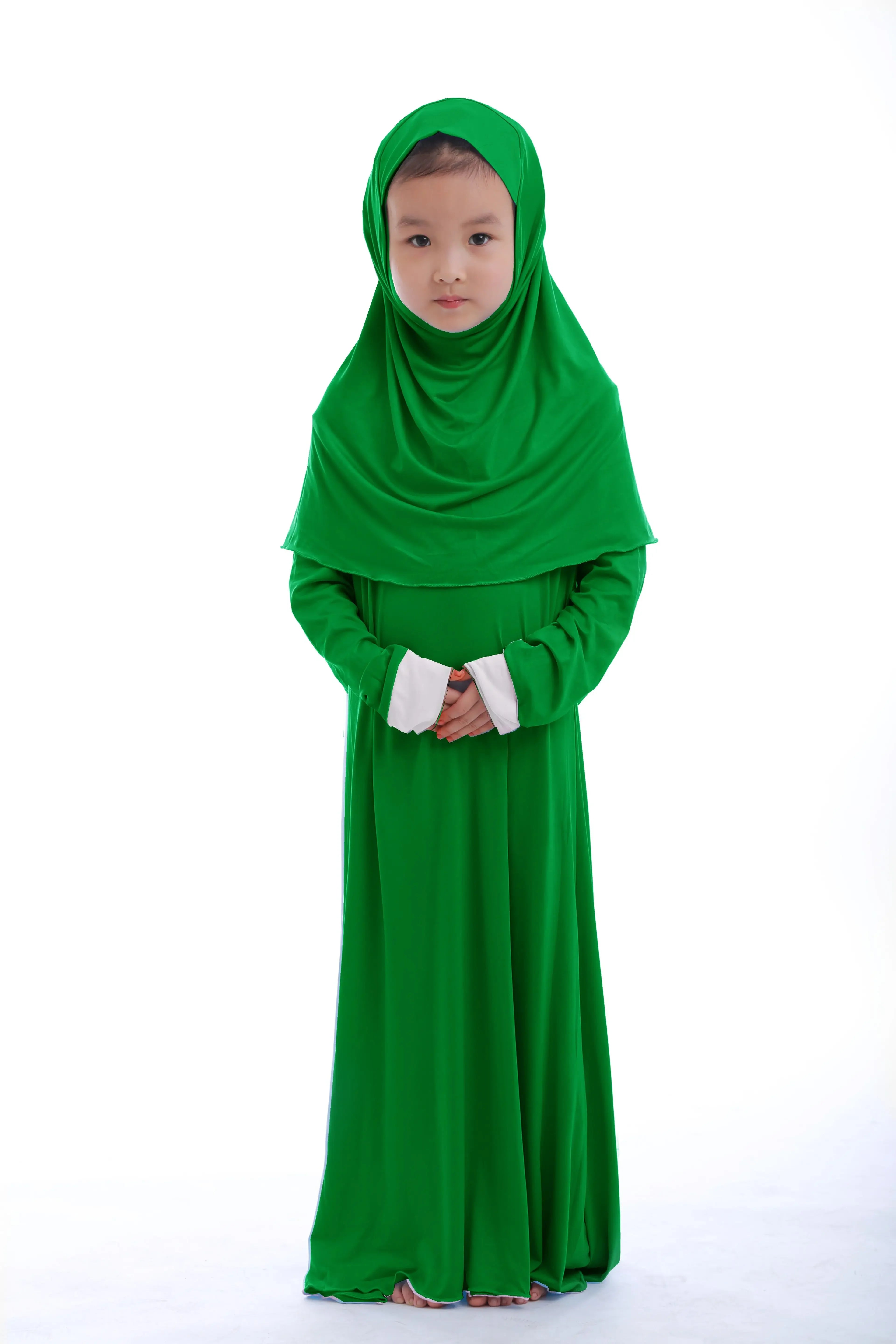 "SPECIAL RAMADAN" Ensembles musulmans pour Ramadan, Robe de prière pour enfants filles, Hijab Abaya arabe, longue Robe avec foulard, Kaftan islamique