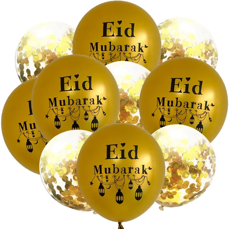 "SPECIAL RAMADAN" 10 pièces Eid Mubarak ballon en Latex Ramadan Kareem décoration Air Globos Ramadan Mubarak musulman islamique Festival fête fournitures 2024