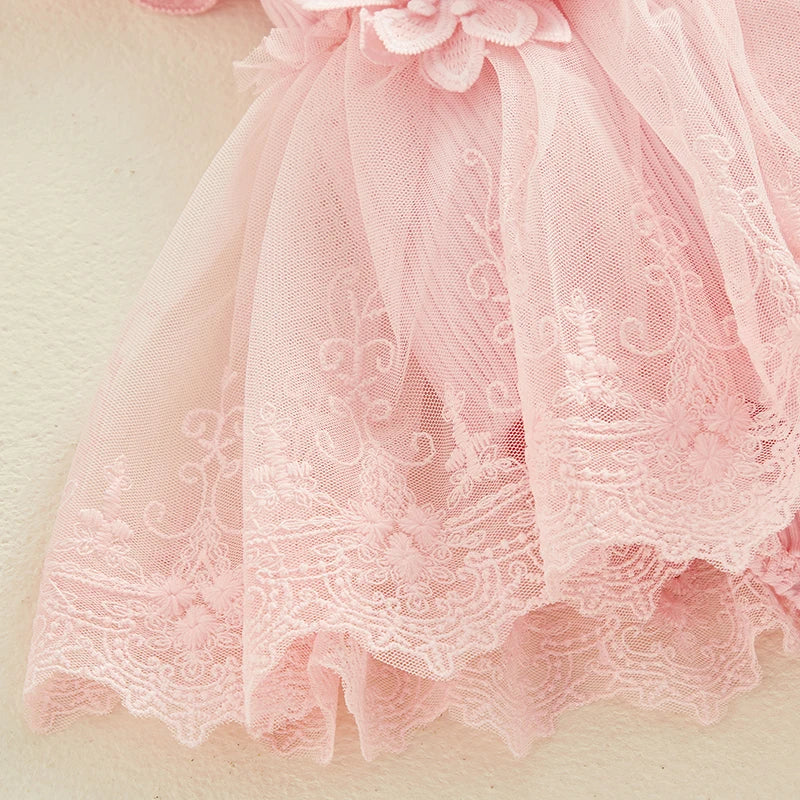 "VETEMENTS" Barboteuse en dentelle pour fille, robe en Tulle, body à fleurs, vêtement printemps/été