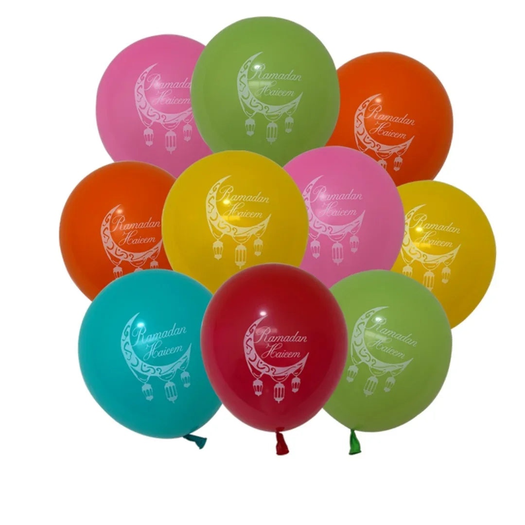 "SPECIAL RAMADAN" 10 pièces Eid Mubarak ballon en Latex Ramadan Kareem décoration Air Globos Ramadan Mubarak musulman islamique Festival fête fournitures 2024
