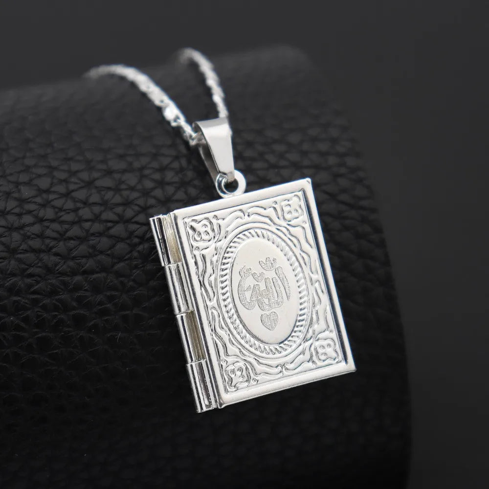 "SPECIAL RAMADAN" Cadre Photo islamique Allah Coran, 1 pièce, pendentif pour hommes et femmes, collier pouvant être placé, Photo, bijoux religieux à la mode, cadeau