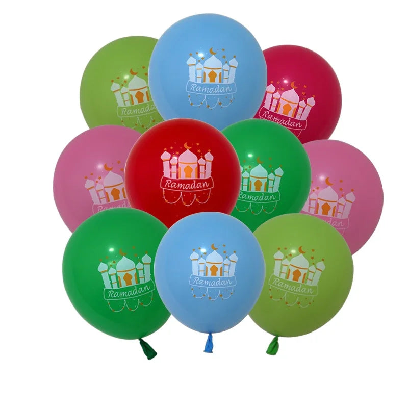 "SPECIAL RAMADAN" 10 pièces Eid Mubarak ballon en Latex Ramadan Kareem décoration Air Globos Ramadan Mubarak musulman islamique Festival fête fournitures 2024