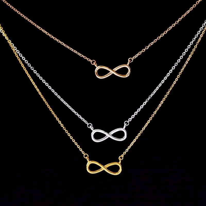 "JEWELRY" Bohemian choker necklace with infinity pendant for women; Boho Charm Infinity Pendant Choker Necklace for Women, Stainless Steel, Couple Wedding Jewelry, Necklaces for Women, Best Friend Gift