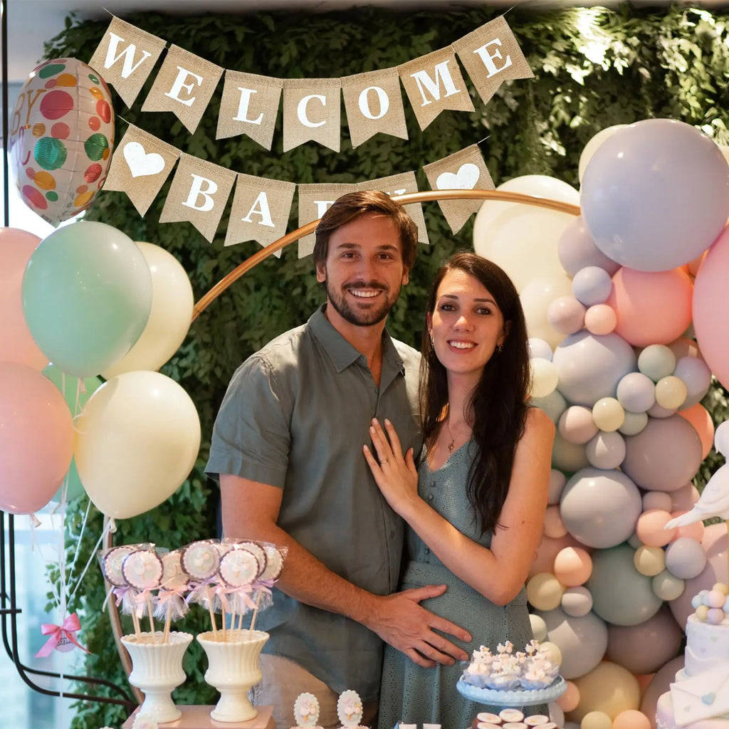 Welcome Baby Sign Banner Newborn Birth Sign For Girls Boys Baby Announcement Sign Decorations Banners