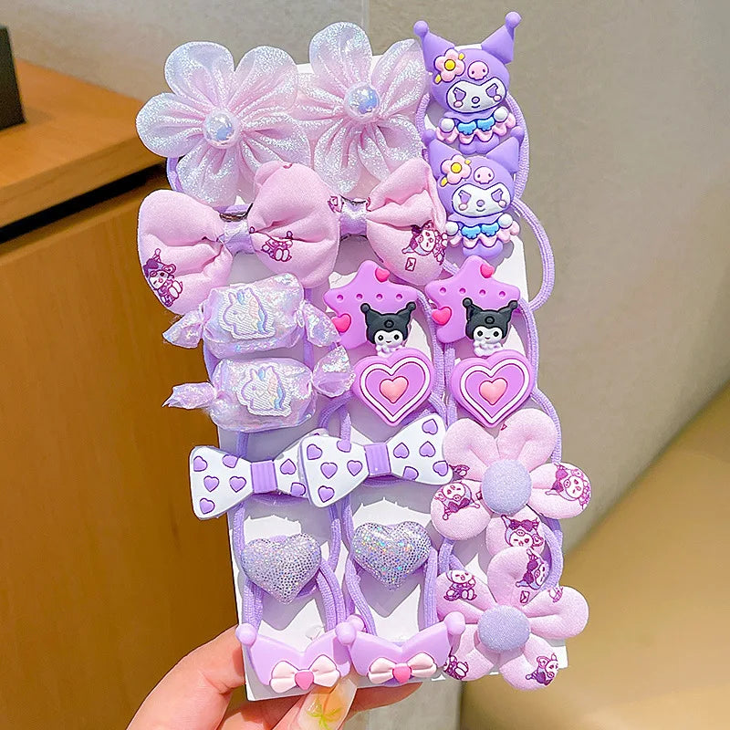 16pcs 20pcs Kulomi Authentic Cartoon Hair Clips Children'S Hair Accessories Cute Headdress Bow Hair Clips Headband Girl Gift