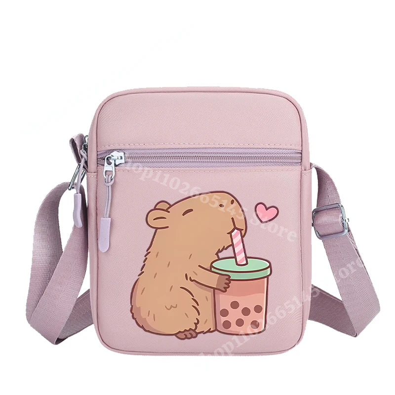 Capibara Crossbody Bag Kids Kawaii Capybara Shoulder Bag Girls Boys Travel Messenger Pouch New Outdoor Sport Purse Children Gift