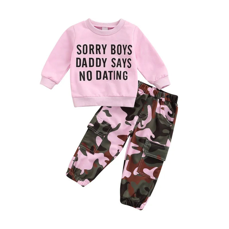"VETEMENTS" Ensembles haut à manches longues + pantalon pour enfants,  funny, imprimés