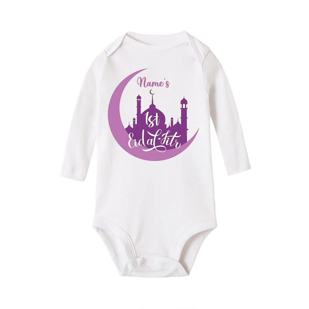 "SPECIAL RAMADAN" Personalized Baby Romper, First Eid Bodysuit with Name, Baby Outfit for Ramadan, Personalized Baby First Eid Romper Custom Name Newborn Eid Bodysuit Infant Ramadan Jumpsuit Islamic