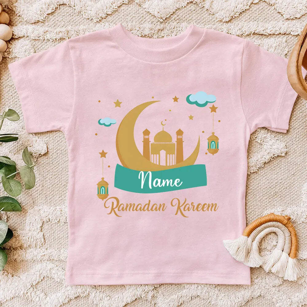 "SPECIAL RAMADAN" Personalized Eid Mubarak baby bodysuit with name, Eid Ramadan outfit for boys and girls; Personalized Eid Mubarak Baby Bodysuit Custom Name Boys Girls Eid Ramadan