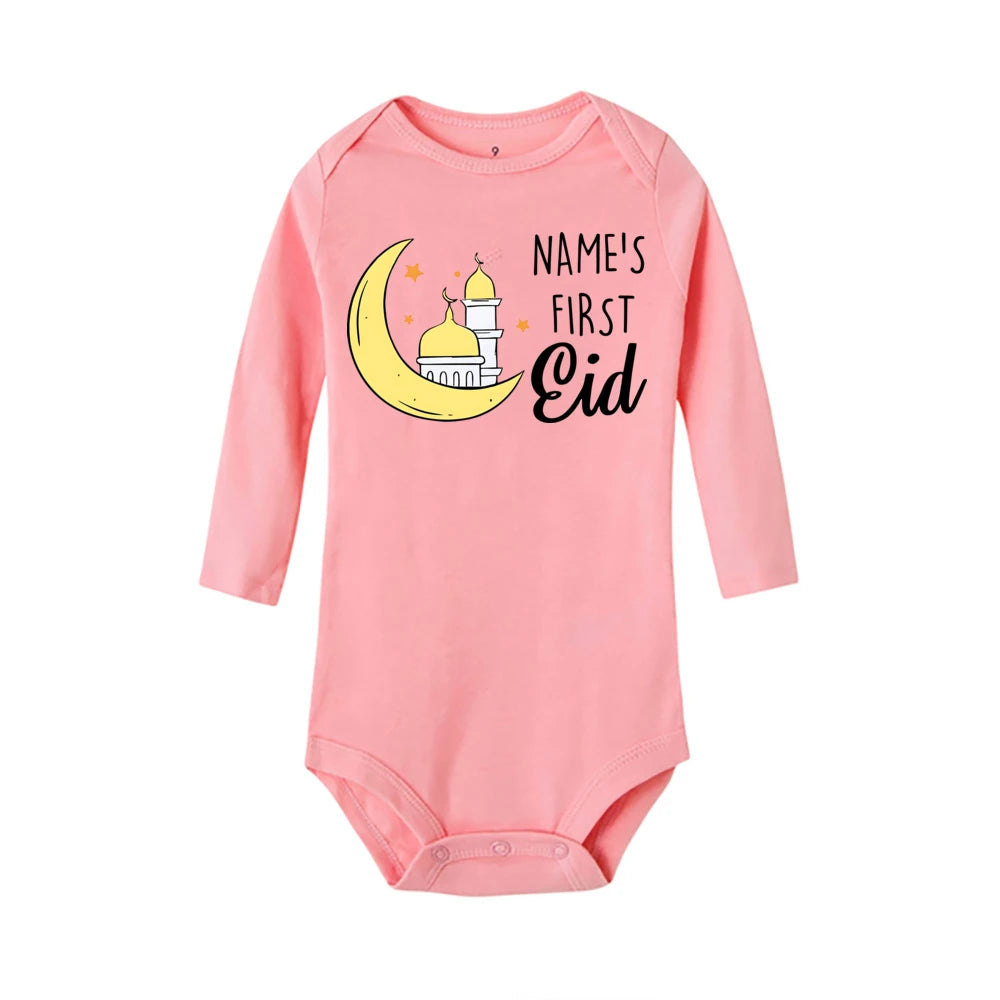 "SPECIAL RAMADAN" Personalized Baby Romper, First Eid Bodysuit with Name, Baby Outfit for Ramadan, Personalized Baby First Eid Romper Custom Name Newborn Eid Bodysuit Infant Ramadan Jumpsuit Islamic
