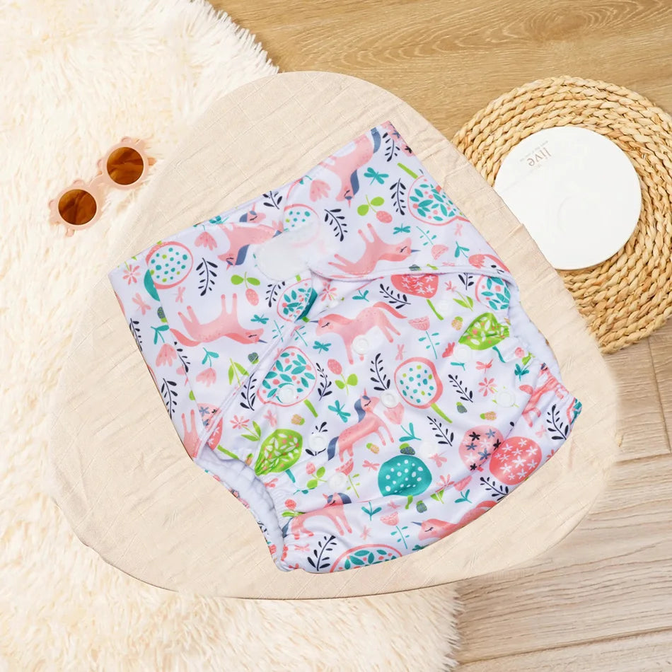 EezKoala Big  XL Ecological Cloth Diaper Washable  Adjustable Nappies Reusable  Cloth Diapers Cover Fit 2-5 Years Baby