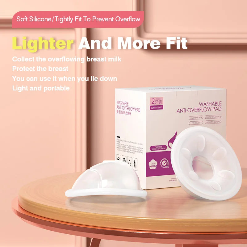 "SOIN" MAMIJOY Lot de 2 collecteurs de lait portables pour l'allaitement, en silicone, en forme de coquillage