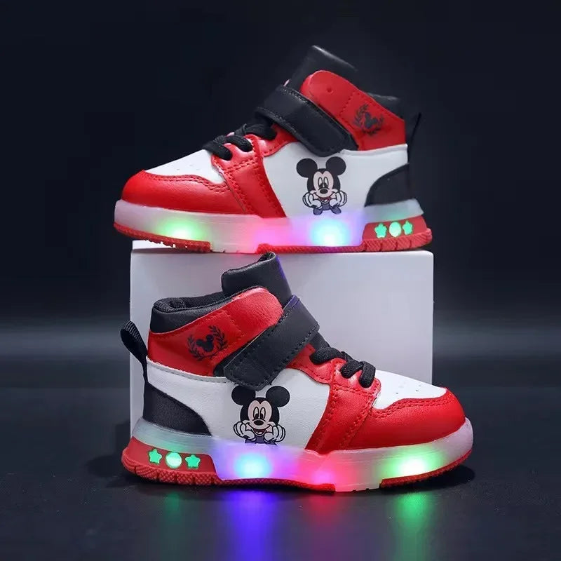 "CHAUSSURE" Chaussures lumineuses LED pour enfants 2026, motif Minnie et Mickey, pour garçons et filles