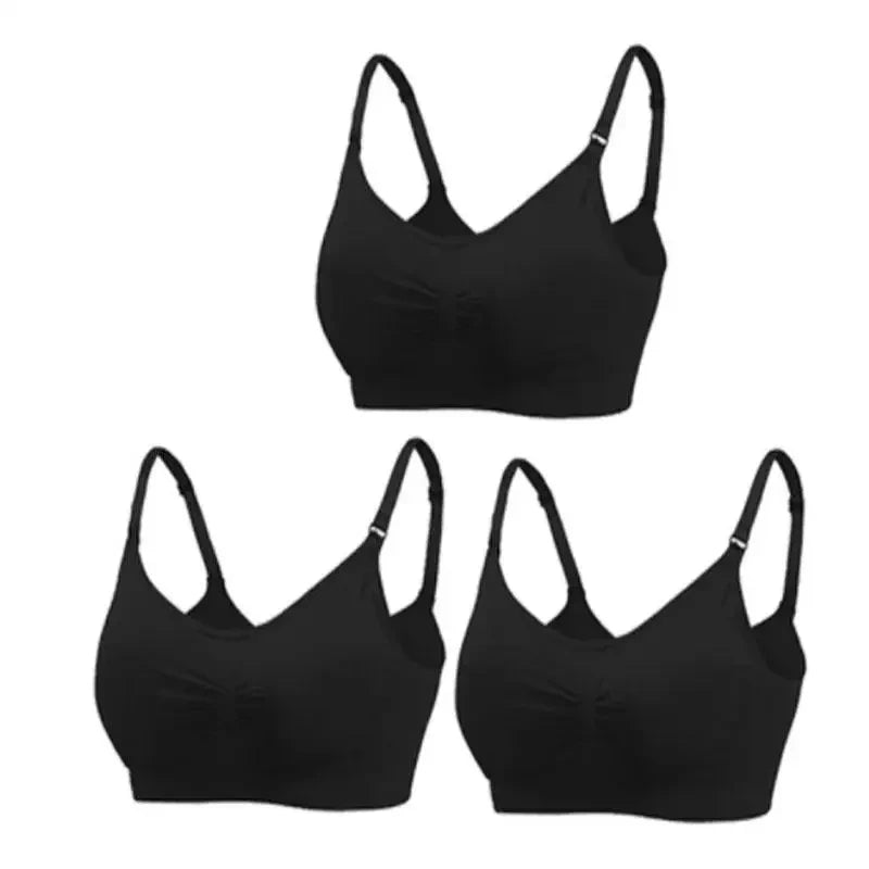 1/2/3PCS No Steel Ring with Sports Pad Bra Breastfeeding Non-sagging Vest-style Pregnant Women's Clothing Underwear Front Buckle