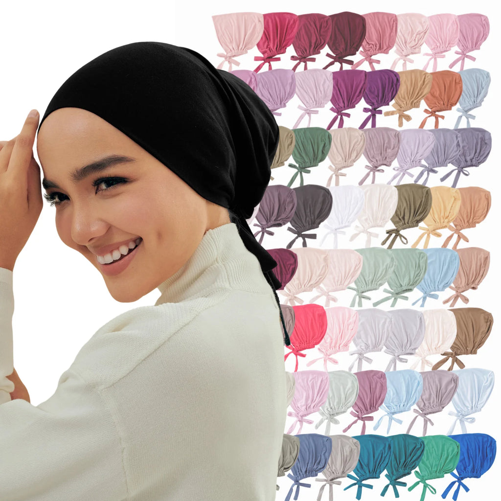 "SPECIAL RAMADAN" 82 couleurs sous-embouts mode femmes intérieur Hijab casquette musulmane Bonnet plaine islamique coton Spandex Jersey DEW sous-écharpe