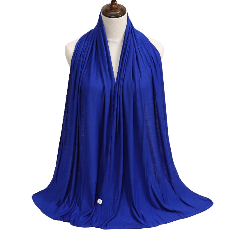 "SPECIAL RAMADAN" Long African hijab in high-quality modal cotton jersey, solid color, ideal for Ramadan; New Jersey Women's Muslim Ramadan Fashion Modal Cotton Jersey Hijab Women's High Quality Solid Color Soft H