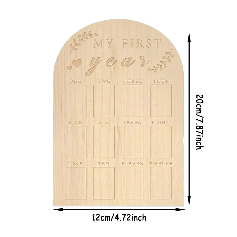 Newborn First Year Photo Frame Photography Props 12 Month Baby Growth Picture Record Milestone Board Baby Souvenirs gift