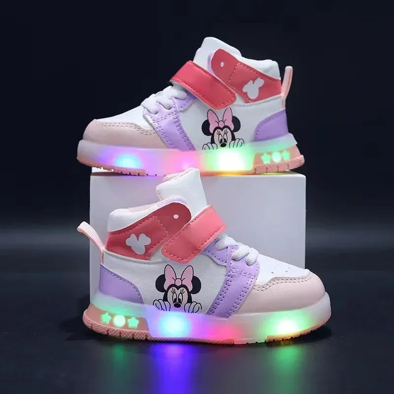 "CHAUSSURE" Chaussures lumineuses LED pour enfants 2026, motif Minnie et Mickey, pour garçons et filles