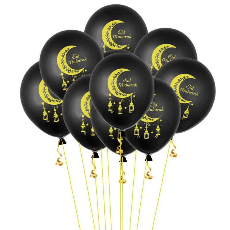 "SPECIAL RAMADAN" 10 pièces Eid Mubarak ballons en Latex ballons Ramadan Kareem décoration Ramadan Mubarak musulman islamique Festival fête bricolage décorations