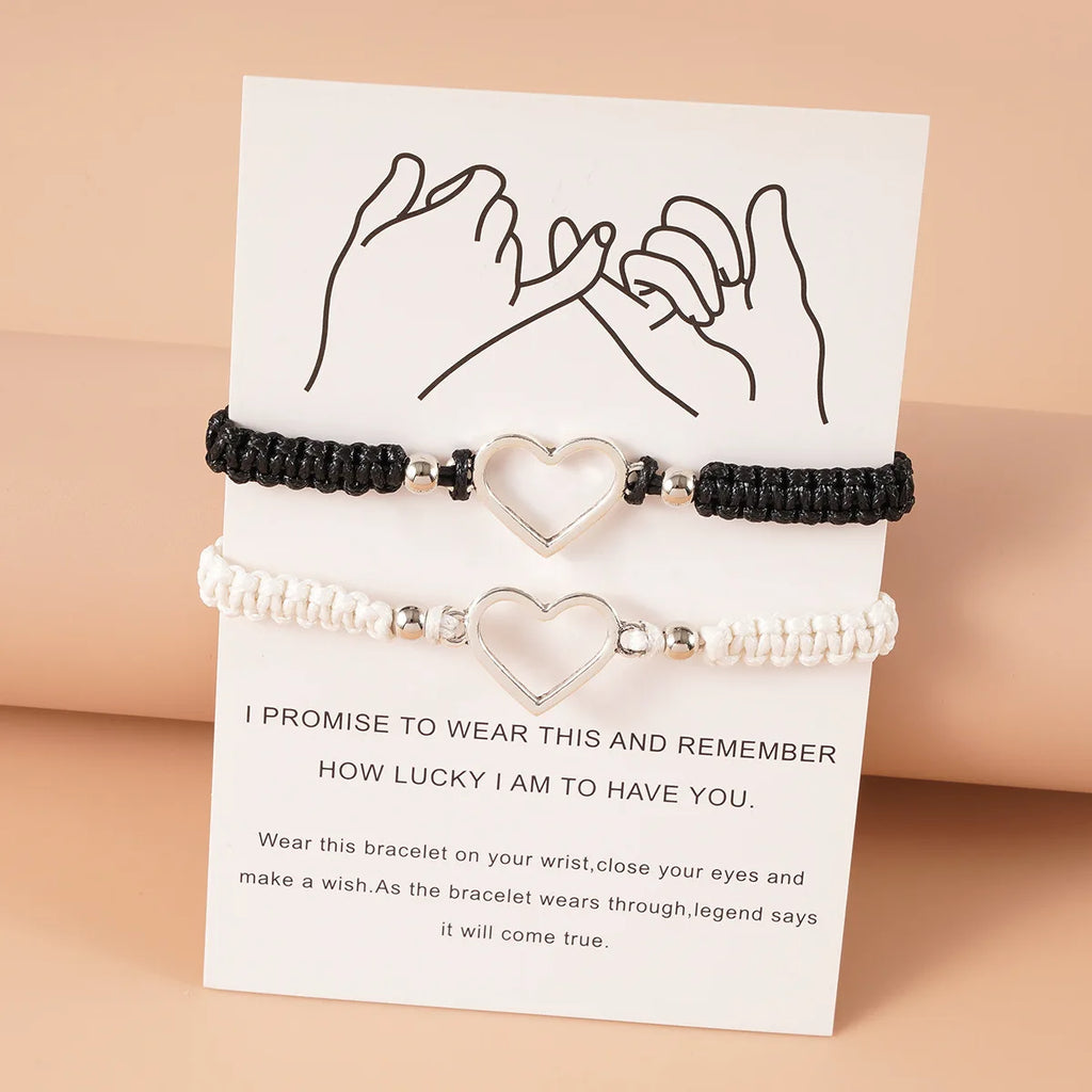 "BIJOUX" Bracelet de couple en forme de cœur