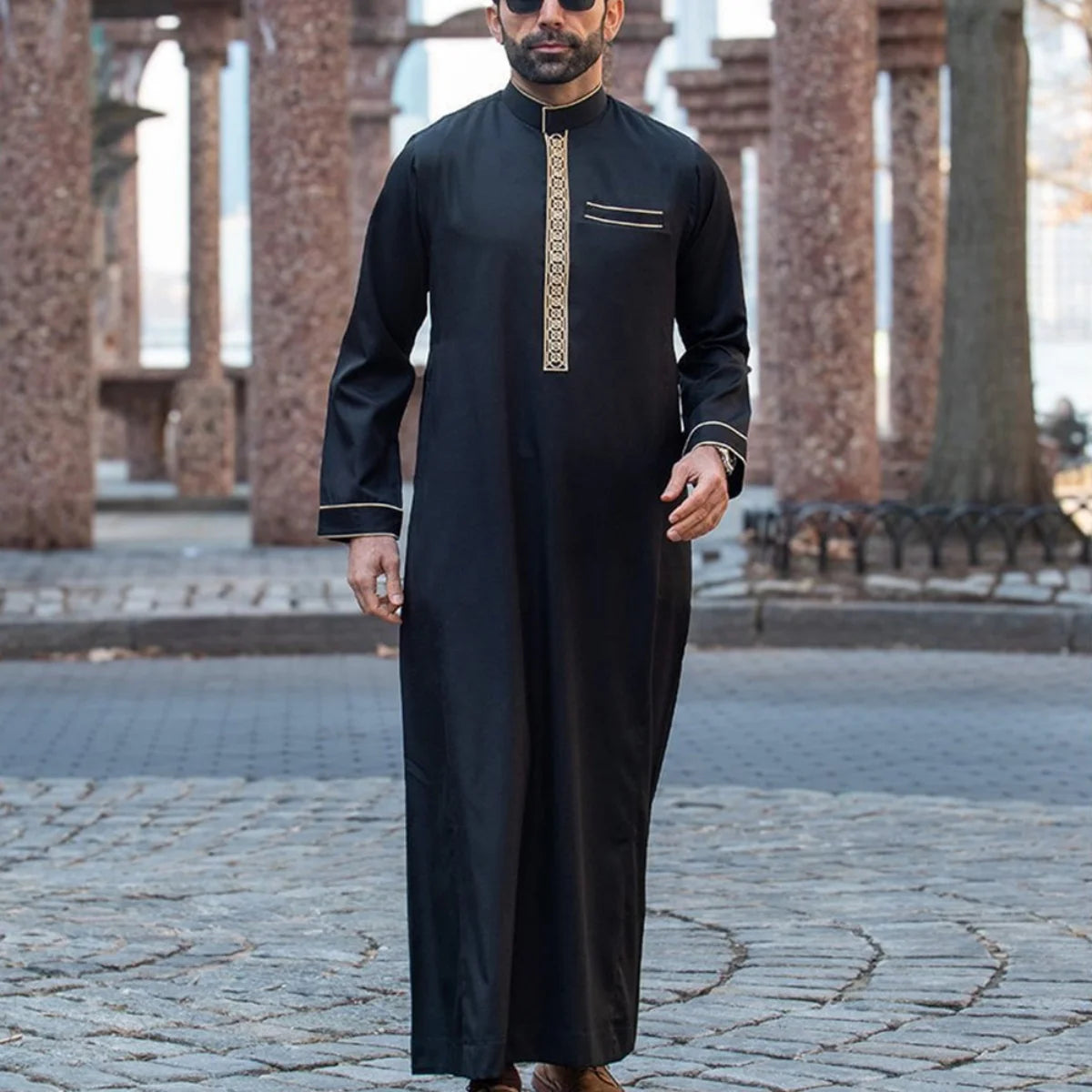 "SPECIAL RAMADAN" Robe de Luxe pour Homme Musulman Arabe, Vêtement à Manches sulf, avec Support de Littérature
