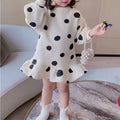 "VETEMENTS" Robe pour filles, motif fraises, collection printemps 2026, plissée et imprimée