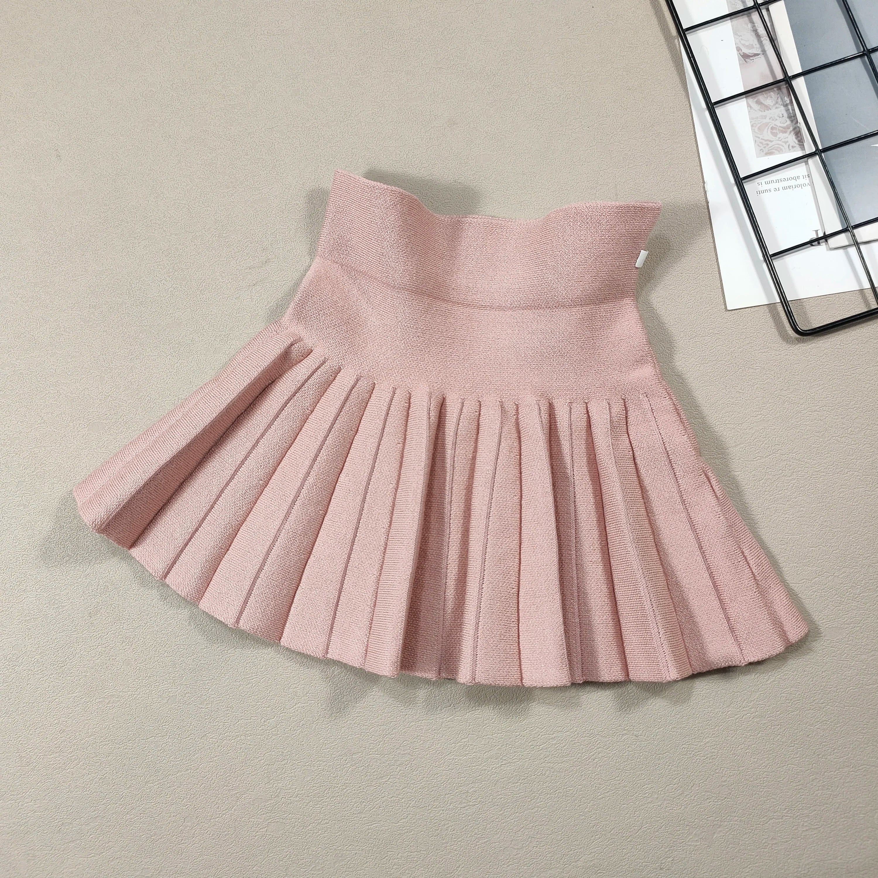 "VETEMENTS" Jupe enfant, jupe plissée fille, jupe unie, enfant de 2-12 ans