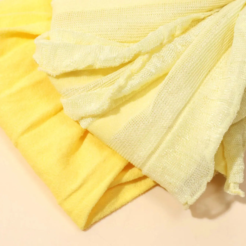 Bow Baby Headbands For Newborn Soft Elastic Nylon Hair Bands Ruffle Bow Infant Headband For Kid Girl Headwear Hair Accessories