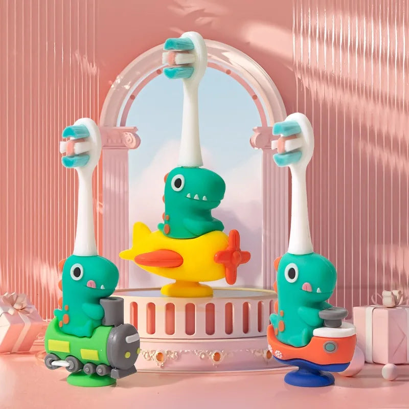 "SOIN" Brosse à dents pour enfants, motif dessin animé, poils souples, 0-6 ans, période de changement de brosse à dents