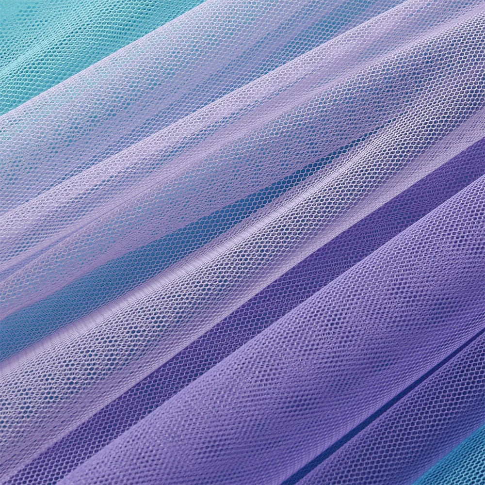 "VETEMENTS" Robe VIKITA pour enfants, violette, style sirène, coupe évasée, en tulle et résille
