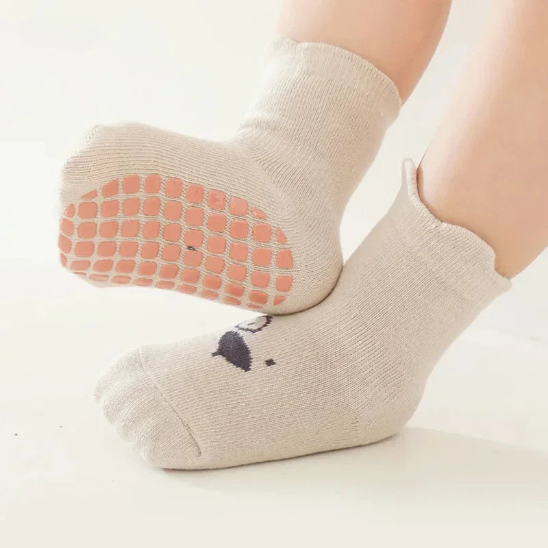 "CHAUSSURE" 3/5/1 paires/lot bébé chaussettes infantiles, nouveau-né anti-dérapant, coton unisex
