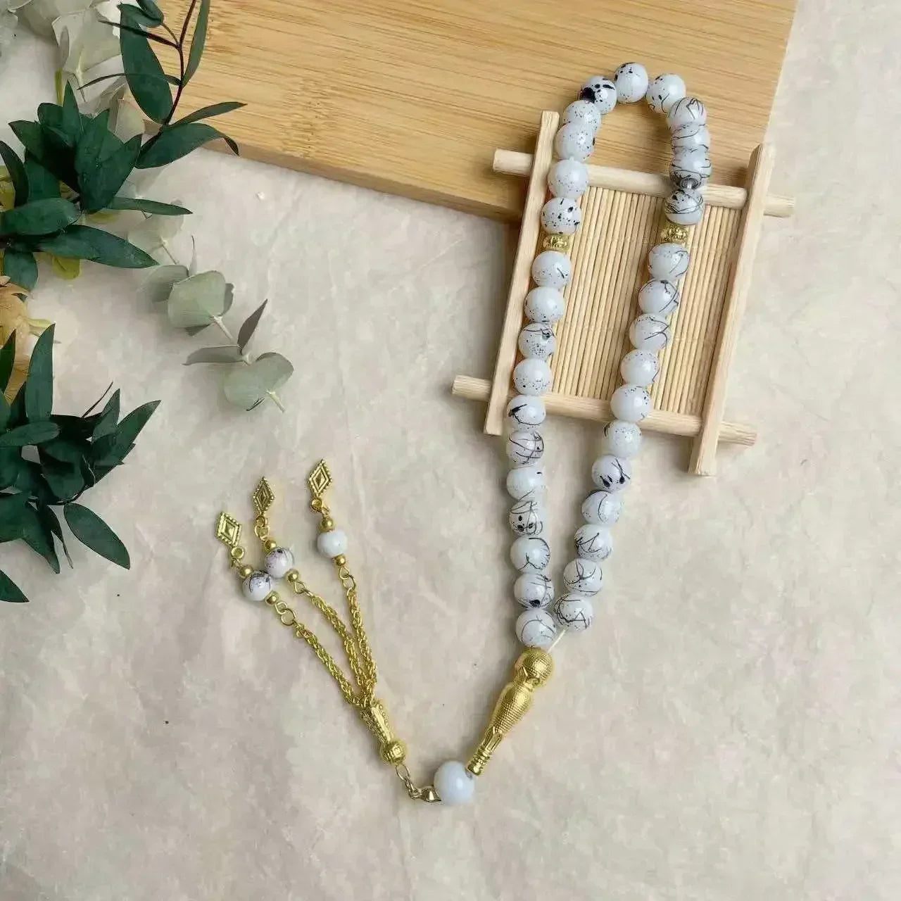 "SPECIAL RAMADAN" Chapelet musulman turc avec pompon en verre, 10mm, 33 pièces, perles de prière islamique, Bracelet pour femmes, bijoux Tasbih Tasbeeh Allah Mohammed