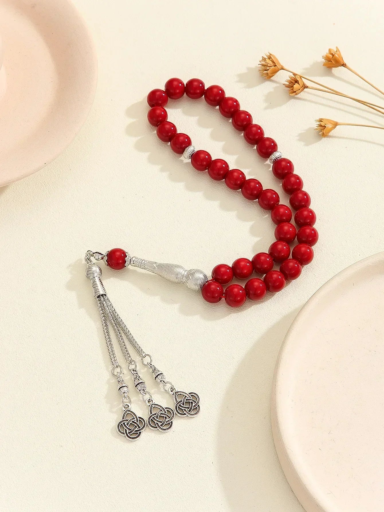 "SPECIAL RAMADAN" Chapelet musulman turc avec pompon en verre, 10mm, 33 pièces, perles de prière islamique, Bracelet pour femmes, bijoux Tasbih Tasbeeh Allah Mohammed