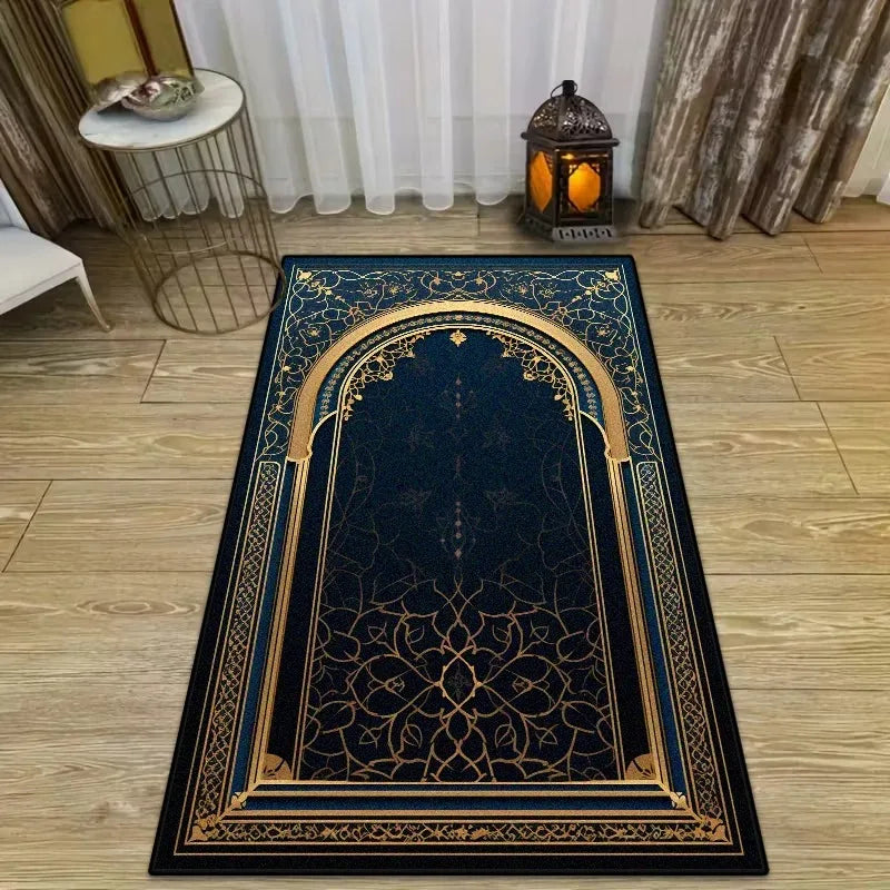 "SPECIAL RAMADAN" Luxury Islamic prayer mat for Ramadan, ideal for the prayer room, soft and comfortable; Islamic Ramadan Luxury Prayer Mat for Prayer Room, Muslim Festival Soft Indoor Mats, Children's Easy Care