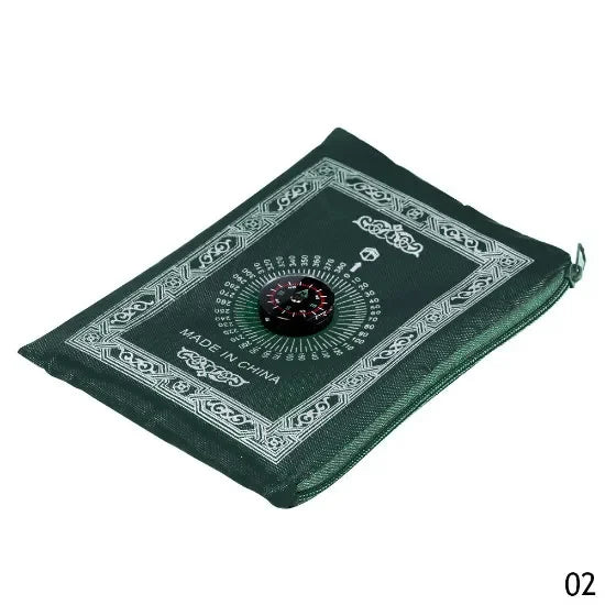 "SPECIAL RAMADAN" Lea de prière portable utile avec boussole, agenouillement des polymères XR pour l'islam musulman, tapis imperméable avec sac, 100x60cm
