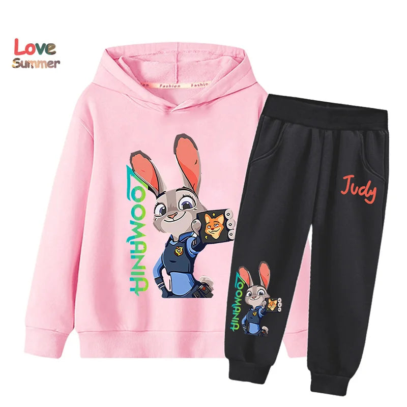 "VETEMENTS" Zootopia 2 sweat à capuche + pantalon, 2 pièces, vêtements enfants  imprimés