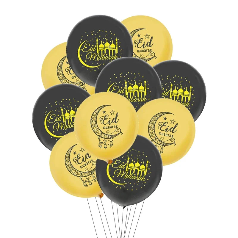 "SPECIAL RAMADAN" 10 pièces Eid Mubarak ballon en Latex Ramadan Kareem décoration Air Globos Ramadan Mubarak musulman islamique Festival fête fournitures 2024