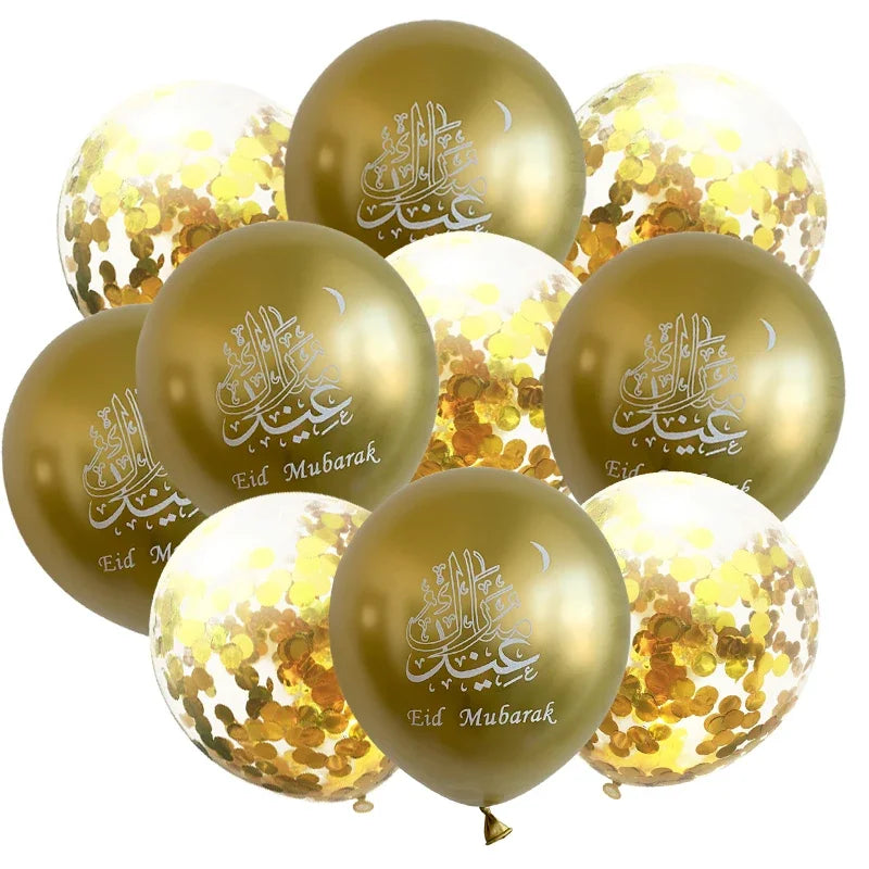 "SPECIAL RAMADAN" 10 pièces Eid Mubarak ballon en Latex Ramadan Kareem décoration Air Globos Ramadan Mubarak musulman islamique Festival fête fournitures 2024