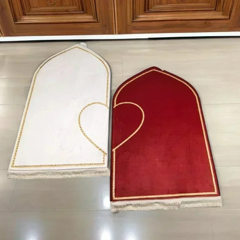 "SPECIAL RAMADAN" Couple Prayer Mat, Thick, Printed Flannel; Couple Set Prayer Mat Thick Printed Flannel Adult Worship Mats Prayer Carpets for Living Room Rugs Alfombras Para Sala