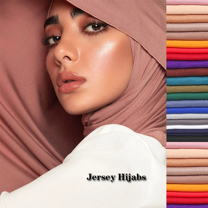 "SPECIAL RAMADAN" Long African hijab in high-quality modal cotton jersey, solid color, ideal for Ramadan; New Jersey Women's Muslim Ramadan Fashion Modal Cotton Jersey Hijab Women's High Quality Solid Color Soft H