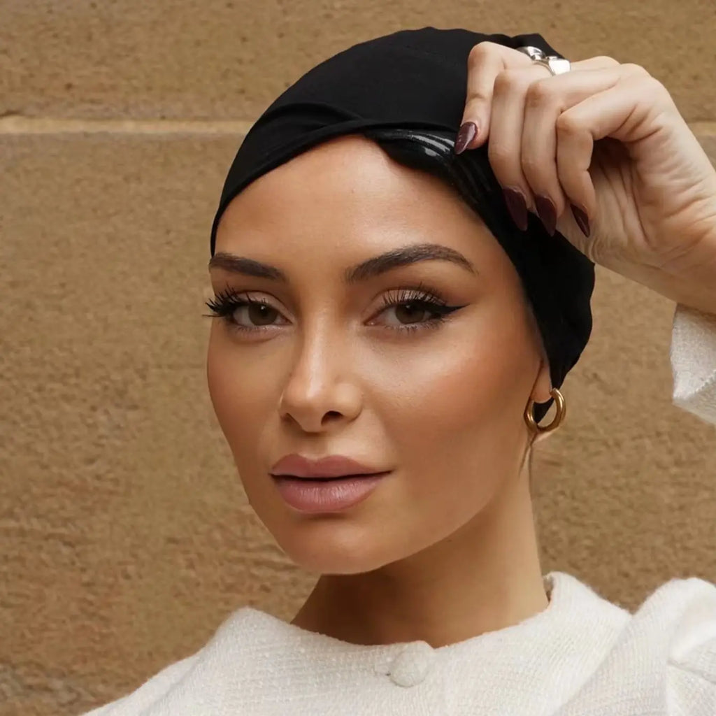 "SPECIAL RAMADAN" Casquette Hijab musulmane instantanée, couleur unie, avec bandes antidérapantes, sous-capuchon pour Ramadan, écharpe, Turban extensible, couvre-chef islamique